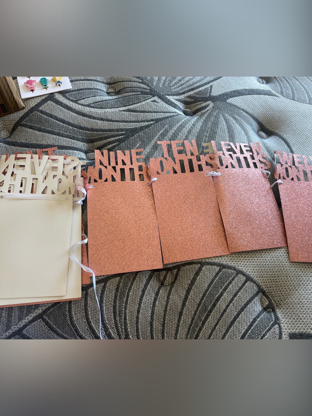 Glitter Rose Gold Birthday Banner Panels